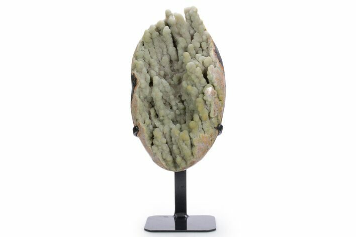 Sparkling Prasiolite Quartz Formation on Metal Stand #357222
